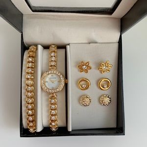 Watch, Bracelet and Earrings Jewellery Gift Set✨